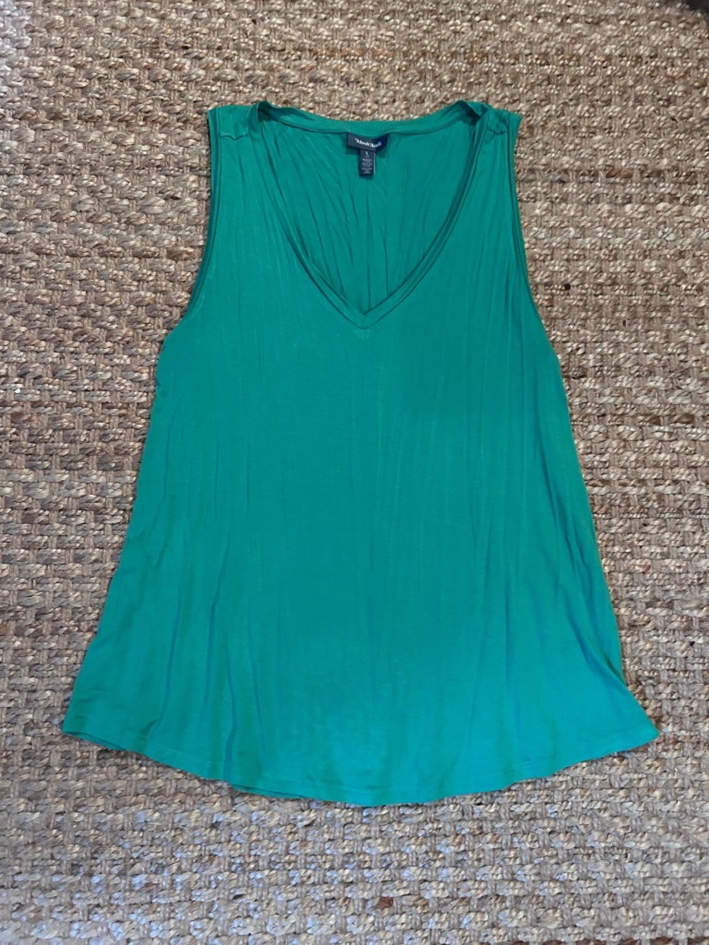 Modcloth Green Top Sleeveless Large